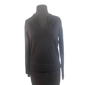 Bloomingdales Womens Black Sweater Size S 100 % Cashmere Long Sleeve V-Neck